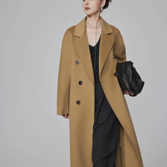 801 High-quality double-sided wool coat
