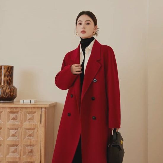 801 High-quality double-sided wool coat